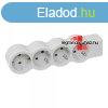 Legrand Elosztsor Standard 4x2P+F, vezetk nlkl, fehr-sz