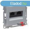 Legrand Suno 2xRJ45 Cat. 5e UTP csatlakozaljzat alumnium, 