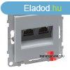 Legrand Suno 2xRJ45 Cat. 6 STP csatlakozaljzat alumnium, L