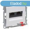 Legrand Suno 2xRJ45 Cat. 6 STP csatlakozaljzat fehr, Legra