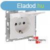 Legrand Suno 2P+F csatlakozaljzat csapfedllel IP21, fehr