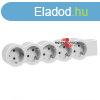Legrand Elosztsor Standard 5x2P+F, vezetk nlkl, fehr-sz