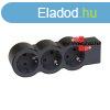 Legrand Elosztsor Standard 3x2P+F, vezetk nlkl, fekete, 