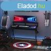 Gamer rasztal jtkasztal fejhallgat tartval 120x60x90 c