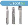 EXTOL PREMIUM dugkulcs adapter kszlet 3db-os; 1/4 - 3/8 - 