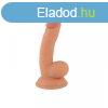 Mr. Rude - tapadkorongos, hers leth dild - 18cm (natr)