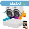Hikvision ColorVu 2 kamers biztonsgi dome kamera rendszer 