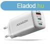 AXAGON ACU-DPQ65W QC4 + USB-C PD Wall Charger White