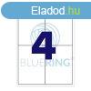 Etikett cmke, 105x148mm, 100 lap, 4 cmke/lap Bluering