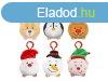 Karcsonyi plss kulcstart, 8 cm, zenl, 6 fle