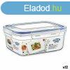 Hermetikus ebddoboz Dem Ngyszgletes 800 ml 17 x 13 x 8 cm