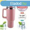 Duplafal rozsdamentes acl vizespalack, 1l #Rzsaszn