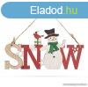 Karcsonyi felakaszthat fa dekorci, ajtdsz Snow felirat