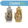 Dekoratv Figura DKD Home Decor Szrke Aranysrga Buddha Gya