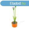 Szolr sznes virg - 8 x 8 x 32 cm - 10 melegfehr LED - li