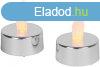 Gyertyk MagicHome Karcsony, LED Tea, 2 db, ezst, mcses, 