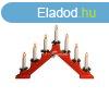 Home KAL 02 gyertyapiramis, 7 db LED, piros manyag, kapcsol