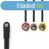 Nedis CVGL22400BK10 audio - video AV kbel, 3,5mm jack - 3x 