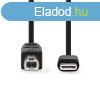 Nedis CCGL60650BK10 USB-C dug - USB- B dug (USB C - USB B)