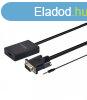Astrum DA510 VGA + Audio - HDMI adapter fekete (aktv)