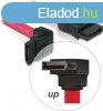 DeLock Cable SATA 30cm up/straight Red