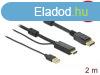 DeLock HDMI to DisplayPort 4K 30Hz 2m cable Black