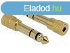 DeLock Adapter Stereo plug 6.35 mm > Stereo jack 3.5 mm 3