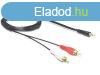 DeLock Cable Audio 3.5 mm stereo jack male > 2 x RCA male