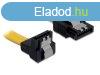 DeLock SATA 70cm down/straight metal yellow
