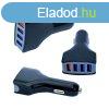USB szivargyjt tlt 4db USB porttal QC3/36 Watt/ 7A 12/24