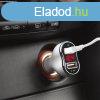 MNC Auts szivargyjt adapter - 2 x USB, feszltsgmrvel 