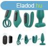 Sex HD - akkus, tvirnyts, 4 rszes vibrtor szett (zld)