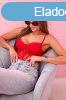 Csipke body pntokkal 10542 piros modell