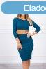 Szett szoknya s crop-top modell 9084 stt trkisz kk