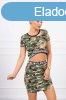 Terepszn szett szoknya s top modell 9093 khaki szn+bzs