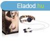  LEOPARD FRENZY SILICONE GAG BALL, NIPPLE CLAMPS 