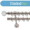 Landhouse 19mm karnis dupla inox Akvamarin vggel