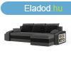 Monviso kinyithat sarokkanap polccal s 2 db puffal, unive