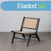 Karosszk Fekete Termszetes Fa Rattan Gumifa 60,5 x 73,5 x 