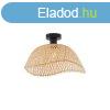 Art Deco mennyezeti lmpa fekete s natr bambusz 40 cm - Al