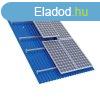 STRUCTURE FOR SANDWICH ROOF 580W PANEL 8kW,SET