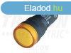 LED-es jelzlmpa, srga 48V AC/DC, d=16mm