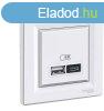 Schneider Asfora dupla USB A+C tlt (2.4 A) komplett, fehr