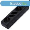 Kapcsols eloszt 4-es (2 fldelt + 2 Euro) fekete - hosszab