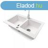 Grnit mosogattlca NERO Verso + Steel csaptelep + dugkiem