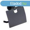 Welland Diamond WC papr tart fedlappal - fekete (90307-B)