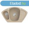 Grnit sarok mosogat NERO Compact + szifon (bzs)