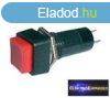 Nyomgombos kapcsol OFF-(ON)250V/1A (ngyzetes) piros