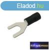 Szigetelt vills saru 6.5mm, 2.5-4.0mm Fekete