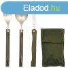 Cutlery Set, "Camping", OD green, foldable eveszk
